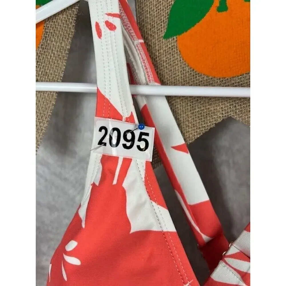 NWT Anne Cole Women's Coastal Palm Printed Banded Cross-Back Bikini Top XS - Picture 2 of 6